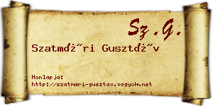 Szatmári Gusztáv névjegykártya