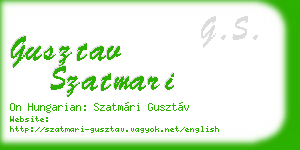 gusztav szatmari business card