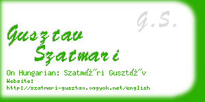 gusztav szatmari business card